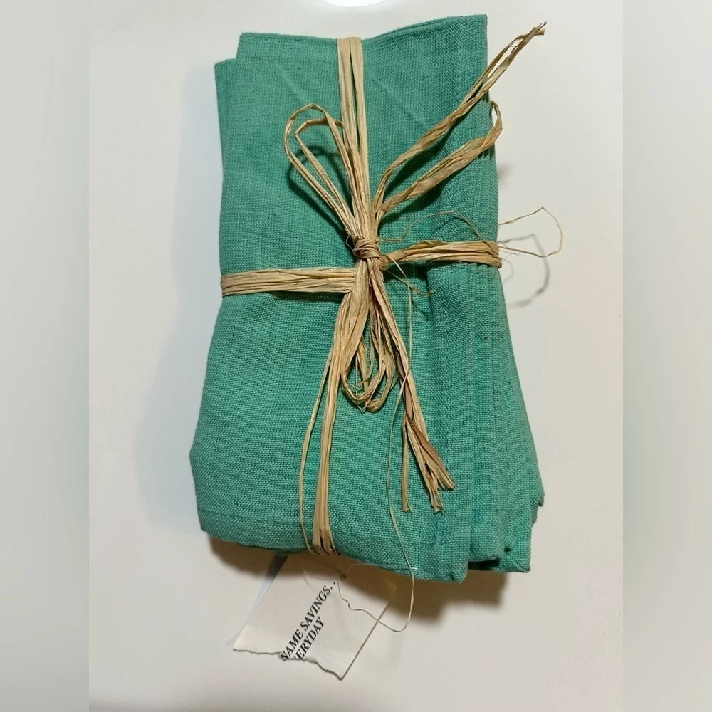 NEW FIESTAWARE Cloth Dinner Napkins Seafoam Green Set Of 4 Homer Laughlin Summer